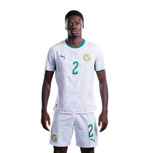 Senegal National Football Team 2026 World Cup Jersey (Player Version/Match Version) — Defenders: No.2 Mamadou SARR, No.3 Kalidou KOULIBALY,No.4 Abdoulaye Seck / Defenseurs : No. 2 mamadou sarr, no. 3 kalidou koulibaly, no. 4 abdoulaye seck