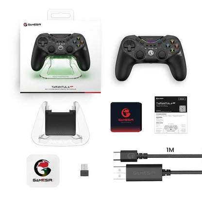 GameSir Tarantula Pro (Not for Xbox) Wireless Controller for PC/Switch/iOS/Android - ABXY Layout Switching, Anti-Drift TMR Sticks, 9 Mappable Buttons, RGB Lighting, 1200mAh Console Smartphone
