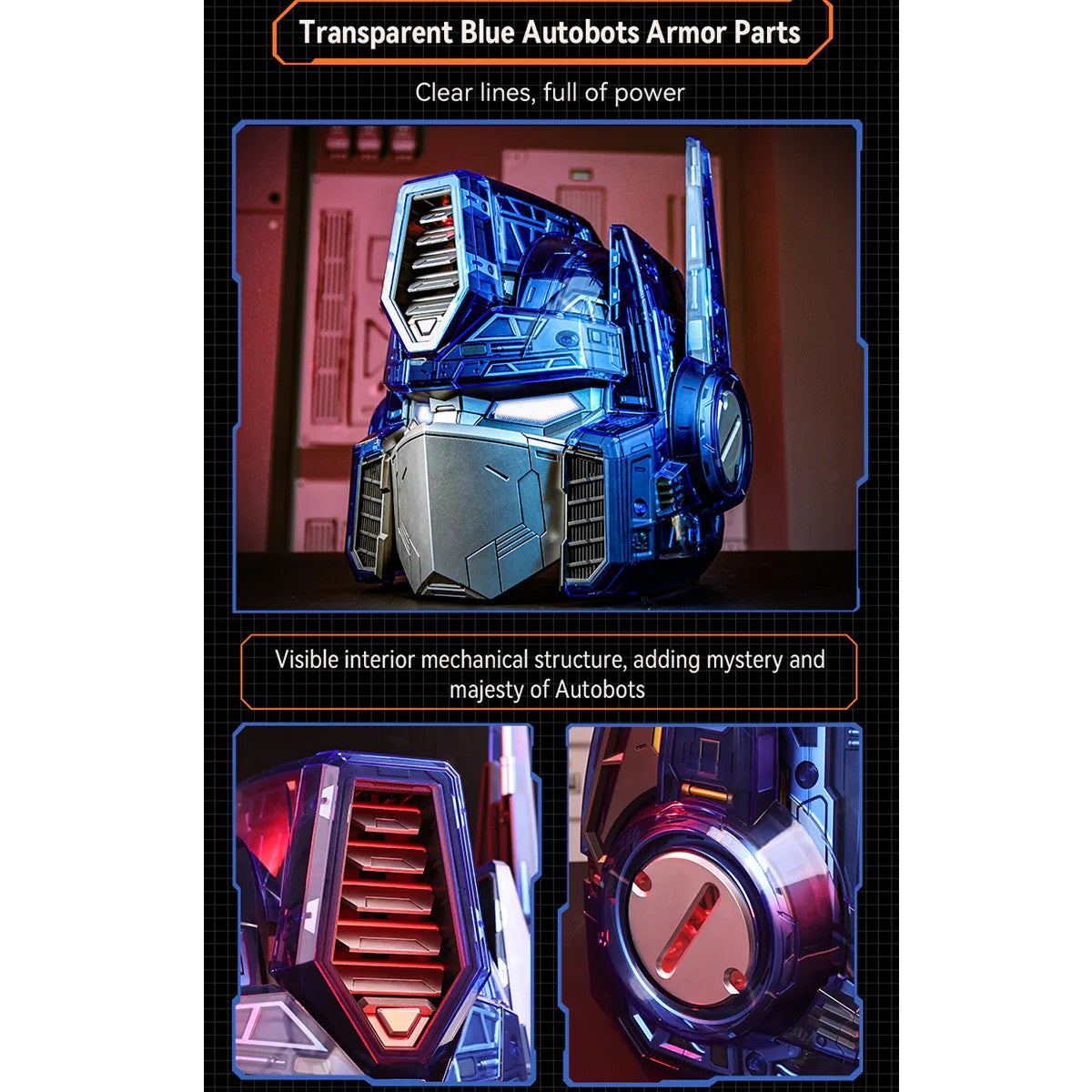 Transformers G1 Optimus Prime Luxury Wearable Helmet – 27 Detachable Armor Panels, Voice Changer & Visual Mechanical Gear System (Deluxe Edition)
