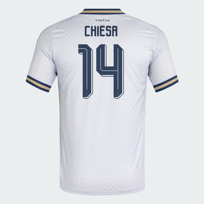 2026 World Cup Chiesa Italy Soccer Jersey Player Version  Match Version - No.14 Home Blue and Away White