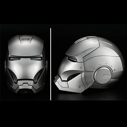 Iron Man MK2 Smart Helmet: 1:1 Official Collectible with Ring Touch, Voice Commands & Metallic Brushed Finish