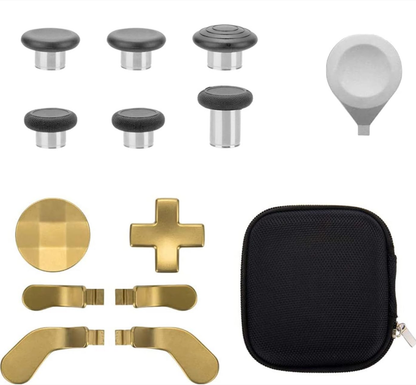 13 in 1 Controller Metal Thumb Sticks for Xbox One Elite Series 2 Controller Accessory Sets, Gaming Accessory Replacement with Metal Mod 6 Swap Joysticks, 4 Paddles, 2 D-Pads, 1 Tool