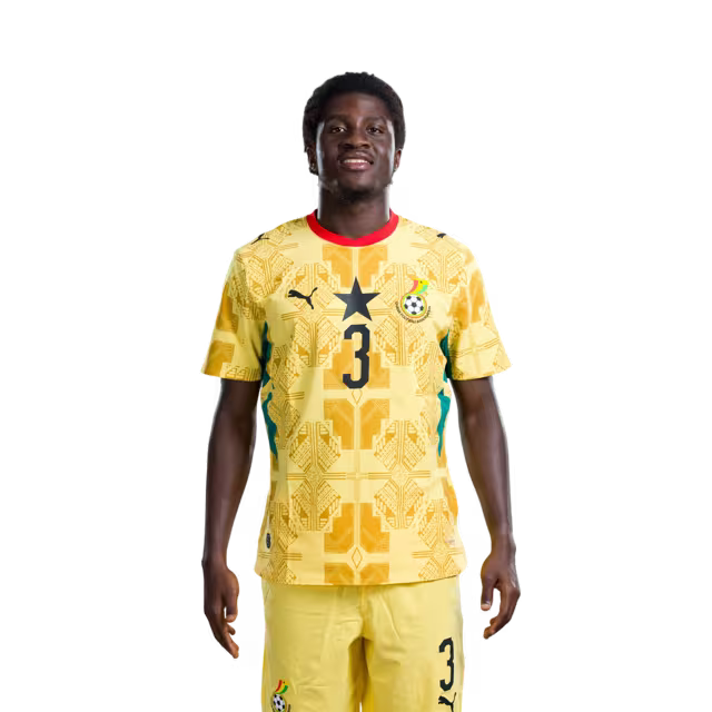 Ghana National Football Team 2026 World Cup Jersey (Player Version/Match Version) — Midfielders: No.3 Caleb YIRENKYI, No.5 Thomas PARTEY,No.8 Kwasi SIBO