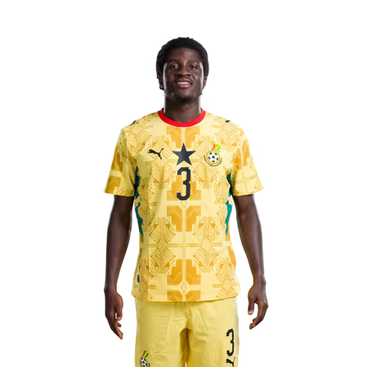 Ghana National Football Team 2026 World Cup Jersey (Player Version/Match Version) — Midfielders: No.3 Caleb YIRENKYI, No.5 Thomas PARTEY,No.8 Kwasi SIBO