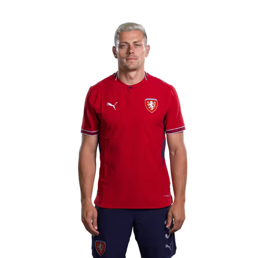 Czech Republic National Football Team 2026 World Cup Jersey (Player/Match Version) — Defenders: No. 2 David Zima, No. 3 Tomáš Holeš, No. 4 Robin Hranáč/ obránci: č. 2 David Zima, č. 3 Tomáš HOLES, č. 4 Robin HRANAC