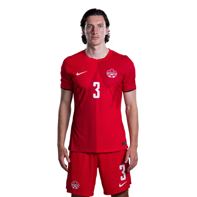 Canada National Soccer Team 2026 FIFA World Cup Jerseys (Player Version and Match Version) – Defenders: #2 Alistair JOHNSTON, #3 Alfie JONES, #4 Luc DE FOUGEROLLES