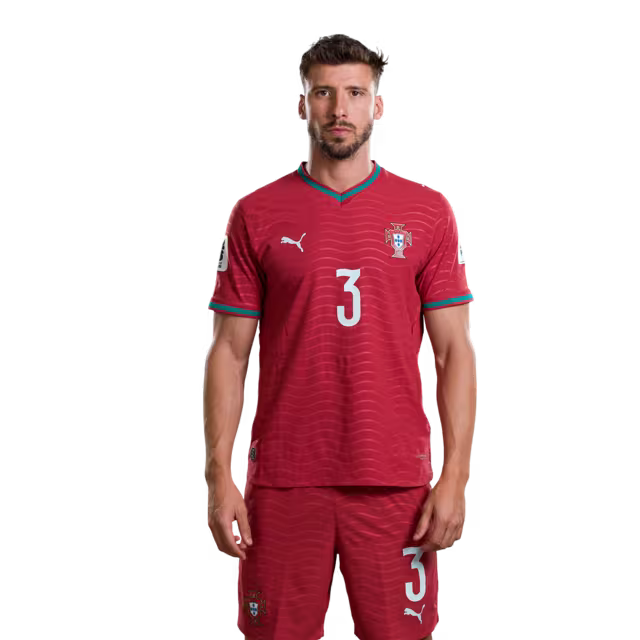 Portugal National Team 2026 World Cup Jersey (Player Version/Match Version) — Defenders: No. 2 Nélson Semedo, No. 3 Rúben Dias, No. 4 Tomás Araújo / Defesas: Nº2 NELSON SEMEDO, Nº3 RUBEN DIAS, Nº4 TOMAS ARAUJO