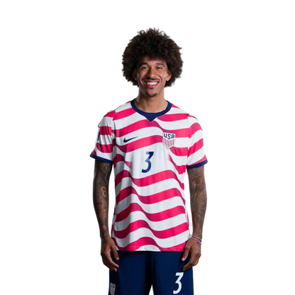 USA 2026 World Cup Jersey - Player Version - Match Version - Defenders: 2 Sergino DEST, 3 Chris RICHARDS, 5 Antonee ROBINSON