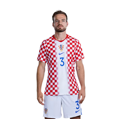 Croatia National Football Team 2026 World Cup Jersey (Player Version/Match Version) — Defenders: No. 2 Josip Stanišić, No. 3 Marin Pongračić, No. 4 Joško Gvardiol / Obrambeni igrači: Br. 2 Josip STANIŠIĆ, Br. 3 Marin PONGRAČIĆ, Br. 4 Joško GVARDIOL