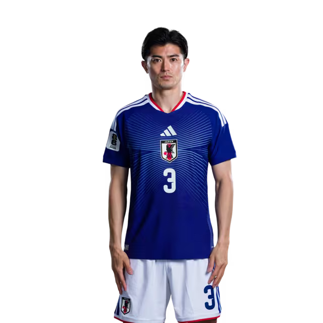 Japan National Football Team 2026 World Cup Jersey (Player/Match Version) — Defenders: No. 2 Yukinari Sugawara, No. 3 Shogo Taniguchi, No. 4 Ko Itakura/2026年ワールドカップ日本代表 ユニフォーム（選手バージョン／試合バージョン） DF：No.2 菅原幸成選手、No.3 谷口彰悟選手、No.4 板倉洸選手