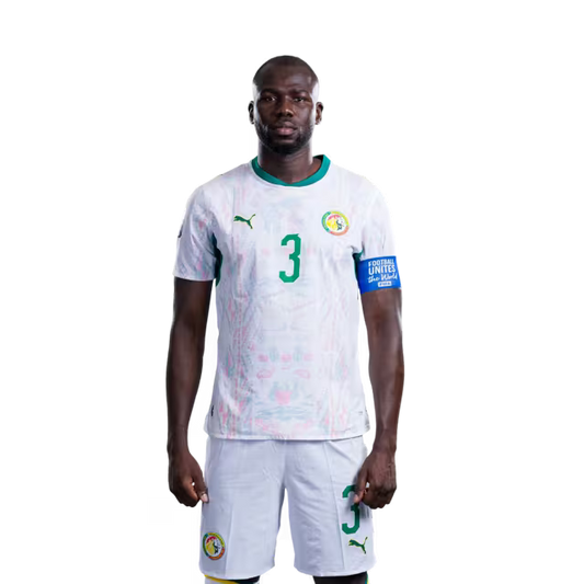 Senegal National Football Team 2026 World Cup Jersey (Player Version/Match Version) — Defenders: No.2 Mamadou SARR, No.3 Kalidou KOULIBALY,No.4 Abdoulaye Seck / Defenseurs : No. 2 mamadou sarr, no. 3 kalidou koulibaly, no. 4 abdoulaye seck