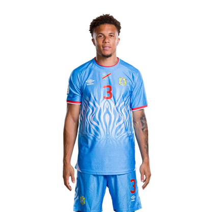 Congo DR National Football Team 2026 World Cup Jersey (Player Version/Match Version) — Defenders: No.2 Aaron WAN-BISSAKA, No. 3 Aaron WAN-BISSAKA, No. 4 Axel Tuanzebe / Défenseurs : n°2 Aaron WAN-BISSAKA ; 3 Aaron WAN-BISSAKA, n°1 ; 4Axel Tuanzebe