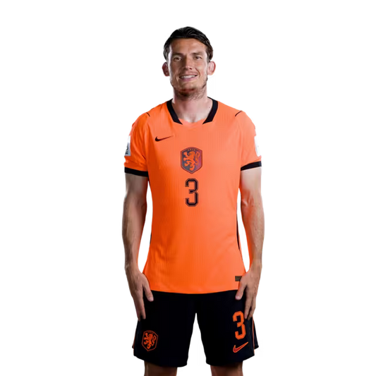 Netherlands National Team 2026 World Cup Jersey (Player Version/Match Version) — Midfielders: No. 3 Marten de Roon, No. 7 Justin Kluivert, No. 8 Ryan Gravenberch / Middenvelders: nr. 3 Marten DE ROON, nr. 7 Justin KLUIVERT, nr. 8 Ryan GRAVENBERCH