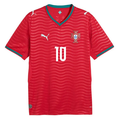 2026 World Cup Bernardo Portugal Soccer Jersey Player Version  Match Version - No.10 Home Red and Away Green