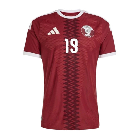 2026 World Cup Ali Qatar Soccer Jersey Player Version  Match Version - No.19 Home Red and Away White