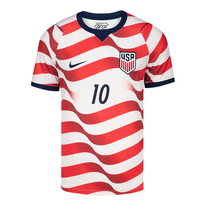2026 World Cup Christian Pulisic USA Soccer Jersey Player Version  Match Version - No. 10 Home Red&White and Away Black