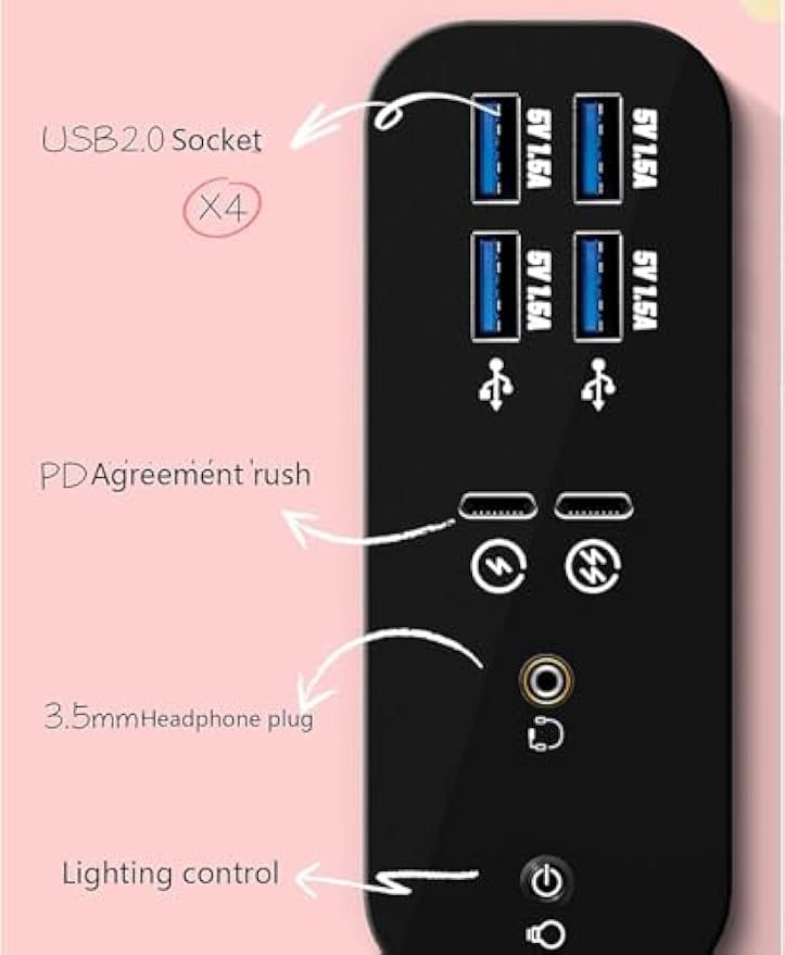 Pink Computer Workstation, Girl's Seat Gaming Cockpit, All-in-One E-Sports Space Capsule Computer Chair/Gaming Chair, Gift for Girls