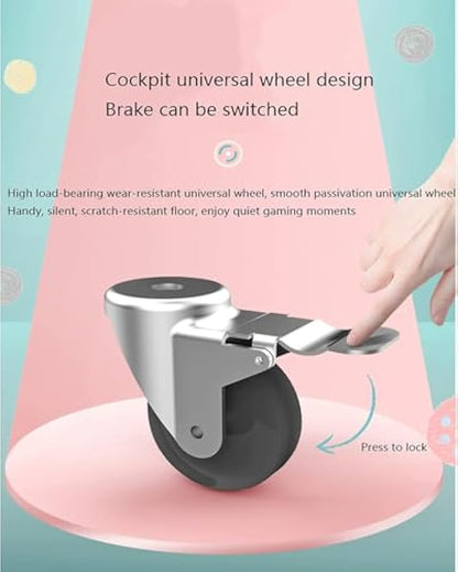 Pink Computer Workstation, Girl's Seat Gaming Cockpit, All-in-One E-Sports Space Capsule Computer Chair/Gaming Chair, Gift for Girls
