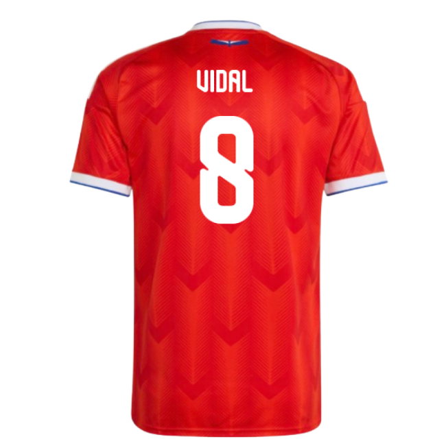 2026 World Cup Vidal Chile Soccer Jersey Player Version  Match Version - No.8 Home Red and Away Beige