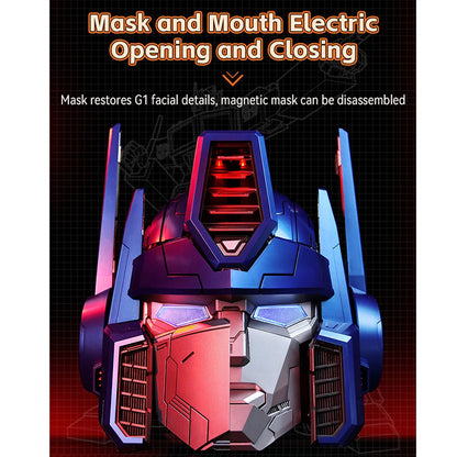 Transformers G1 Optimus Prime Luxury Wearable Helmet – 27 Detachable Armor Panels, Voice Changer & Visual Mechanical Gear System (Deluxe Edition)