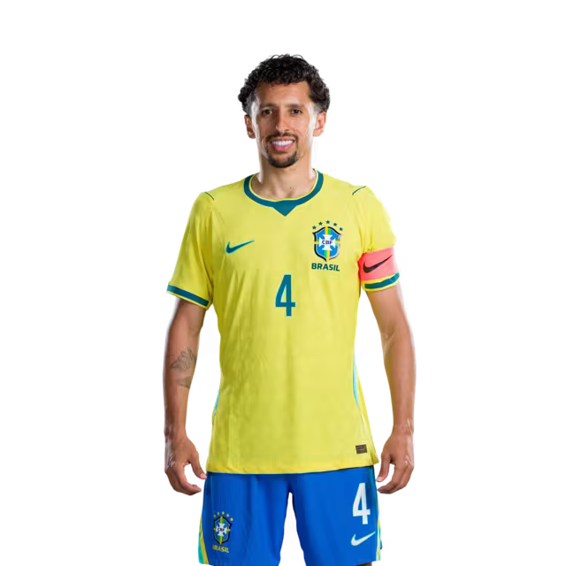 Brazil National Team 2026 World Cup Jersey (Player Version/Match Version) — Defenders: No. 3 Gabriel Magalhães, No. 4 Marquinhos, No. 6 Alex Sandro/ Defensores: Nº 3 GABRIEL MAGALHÃES, Nº 4 MARQUINHOS, Nº 6 ALEX SANDRO