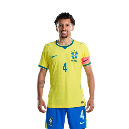 Brazil National Team 2026 World Cup Jersey (Player Version/Match Version) — Defenders: No. 3 Gabriel Magalhães, No. 4 Marquinhos, No. 6 Alex Sandro/ Defensores: Nº 3 GABRIEL MAGALHÃES, Nº 4 MARQUINHOS, Nº 6 ALEX SANDRO