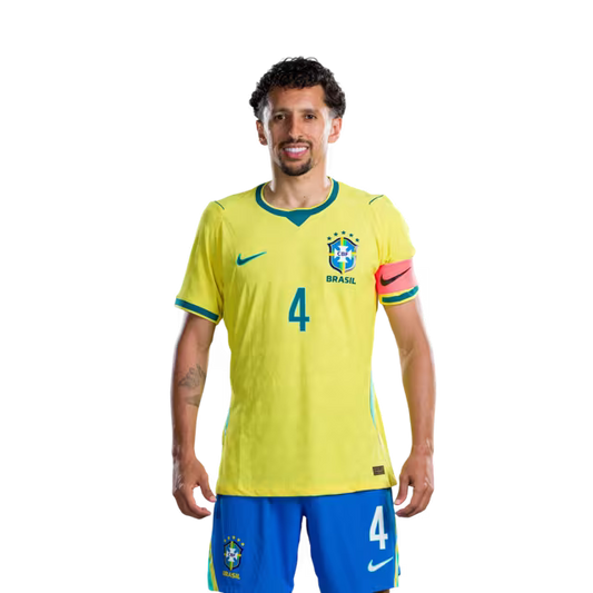 Brazil National Team 2026 World Cup Jersey (Player Version/Match Version) — Defenders: No. 3 Gabriel Magalhães, No. 4 Marquinhos, No. 6 Alex Sandro/ Defensores: Nº 3 GABRIEL MAGALHÃES, Nº 4 MARQUINHOS, Nº 6 ALEX SANDRO
