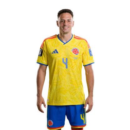 Colombia National Team 2026 World Cup Jersey (Player Version/Match Version) — Defenders: No. 2 Daniel Muñoz, No. 3 Jhon Lucumí, No. 4 Santiago Arias./Defensas: N.º 2 Daniel Muñoz, N.º 3 Jhon Lucumí, N.º 4 Santiago Arias.