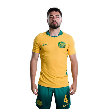 Australia National Soccer Team 2026 FIFA World Cup Jerseys (Player Version and Match Version) – Defenders: #2 Milos DEGENEK,#3 Alessandro CIRCATI, #4 Jacob ITALIANO