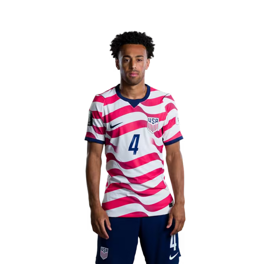 United States National Soccer Team 2026 FIFA World Cup Jersey (Player Version and Match Version) – Midfielders: No. 4 Tyler ADAMS, No. 7 Giovanni REYNA,No. 8 Weston McKENNIE