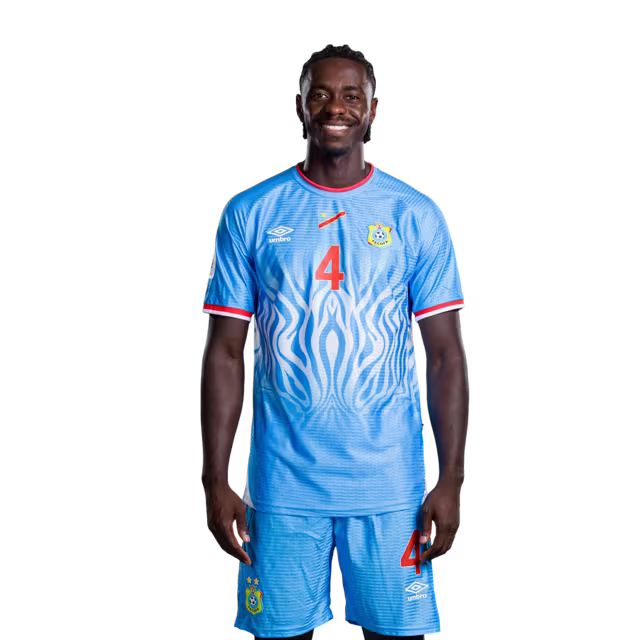 Congo DR National Football Team 2026 World Cup Jersey (Player Version/Match Version) — Defenders: No.2 Aaron WAN-BISSAKA, No. 3 Aaron WAN-BISSAKA, No. 4 Axel Tuanzebe / Défenseurs : n°2 Aaron WAN-BISSAKA ; 3 Aaron WAN-BISSAKA, n°1 ; 4Axel Tuanzebe