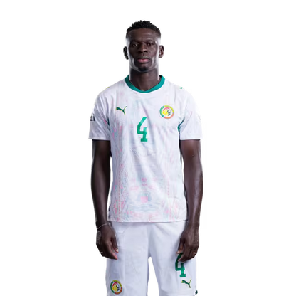 Senegal National Football Team 2026 World Cup Jersey (Player Version/Match Version) — Defenders: No.2 Mamadou SARR, No.3 Kalidou KOULIBALY,No.4 Abdoulaye Seck / Defenseurs : No. 2 mamadou sarr, no. 3 kalidou koulibaly, no. 4 abdoulaye seck