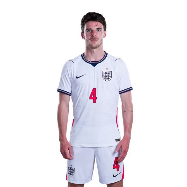 England National Soccer Team 2026 FIFA World Cup Jerseys (Player Version and Match Version) – Midfielders: #4 Declan RICE, #8 Elliot ANDERSON, #10 Jude BELLINGHAM
