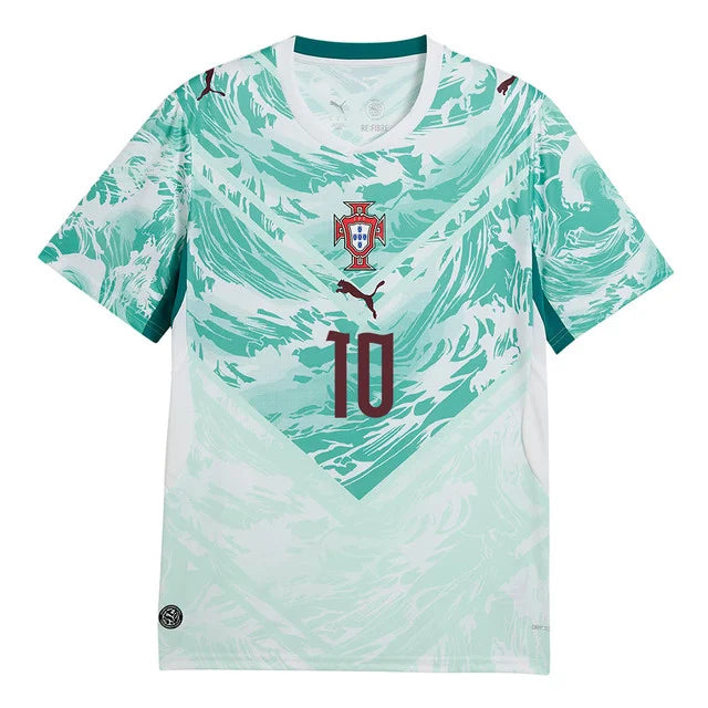 2026 World Cup Bernardo Portugal Soccer Jersey Player Version  Match Version - No.10 Home Red and Away Green