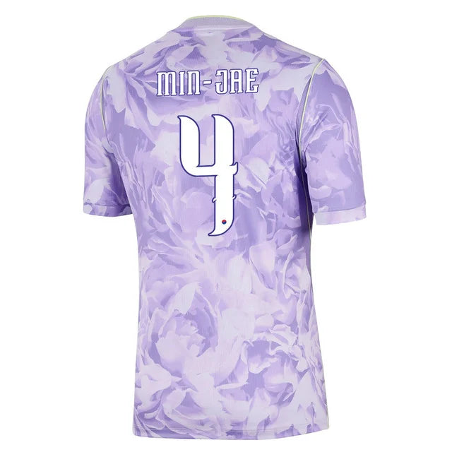 2026 World Cup Min-jae South Korea Soccer Jersey Player Version  Match Version - No.4 Home Red and Away Purple