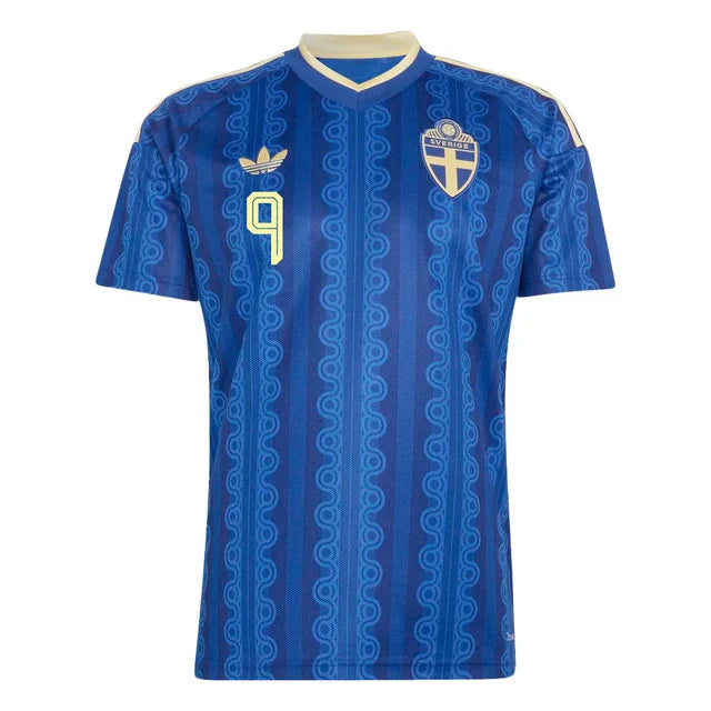 2026 World Cup Isak Sweden Soccer Jersey Player Version  Match Version - No.9 Home Yellow and Away Blue