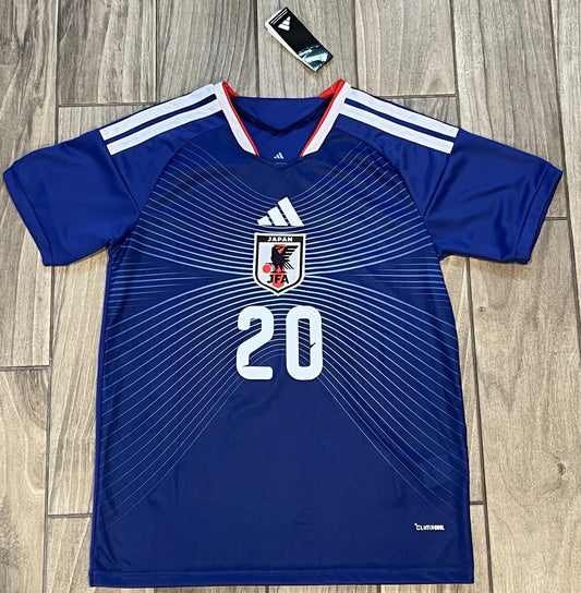 2026 World Cup Kubo Japan Soccer Jersey Player Version  Match Version - No.20 Home Blue and Away White