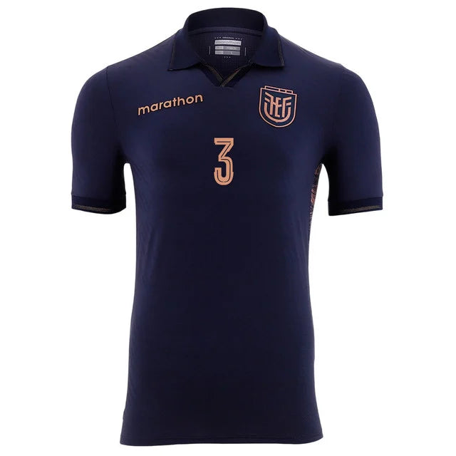 2026 World Cup Hincapie Ecuador Soccer Jersey Player Version  Match Version - No.3 Home Yellow and Away Blue