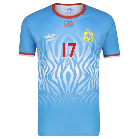 2026 World Cup Bakambu Republic of the Congo Soccer Jersey Player Version  Match Version - No.17 Home Blue and Away White