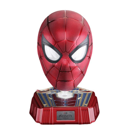Hardcore Iron Spider-Man 1:1 Collectible Helmet with Built-in Bluetooth Speaker | Realistic Blinking Eyes & Touch/Remote Control