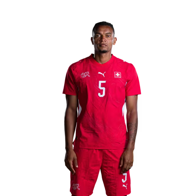 Switzerland National Team 2026 Jersey (Player Version) – Defenders: No. 5 Manuel Akanji, No. 13 Ricardo Rodríguez, No. 18 Eray Cömert / Verteidiger: Nr. 5 Manuel Akanji, Nr. 13 Ricardo Rodriguez, Nr. 18 Eray Coemert