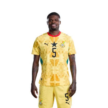 Ghana National Football Team 2026 World Cup Jersey (Player Version/Match Version) — Midfielders: No.3 Caleb YIRENKYI, No.5 Thomas PARTEY,No.8 Kwasi SIBO