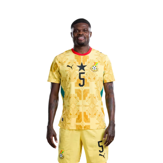 Ghana National Football Team 2026 World Cup Jersey (Player Version/Match Version) — Midfielders: No.3 Caleb YIRENKYI, No.5 Thomas PARTEY,No.8 Kwasi SIBO