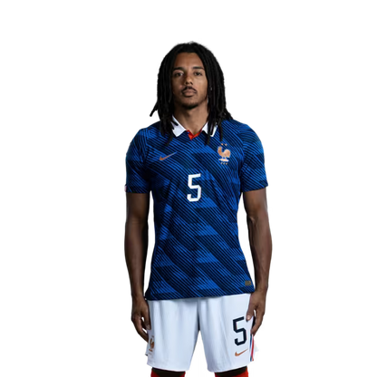 France National Team 2026 World Cup Jersey (Player Version/Match Version) — Defenders: No. 5 Jules Koundé, No. 15 Ibrahima Konaté, No. 17 William Saliba / Défenseurs : n° 5 Jules KOUNDÉ, n° 15 Ibrahima KONATÉ, n° 17 William SALIBA