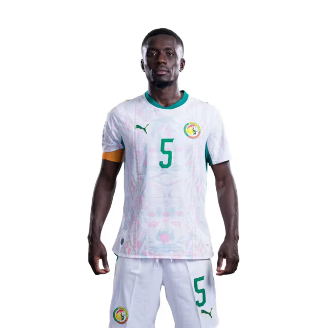 Senegal National Football Team 2026 World Cup Jersey (Player Version/Match Version) — Midfielders: No.5 Idrissa Gana GUEYE, No.6 Pathe CISS,No.8 Lamine CAMARA / Mili-terrain : No.5 Idrissa Gana GUEYE, No.6 Pathe CISS, No.8 Lamine CAMARA