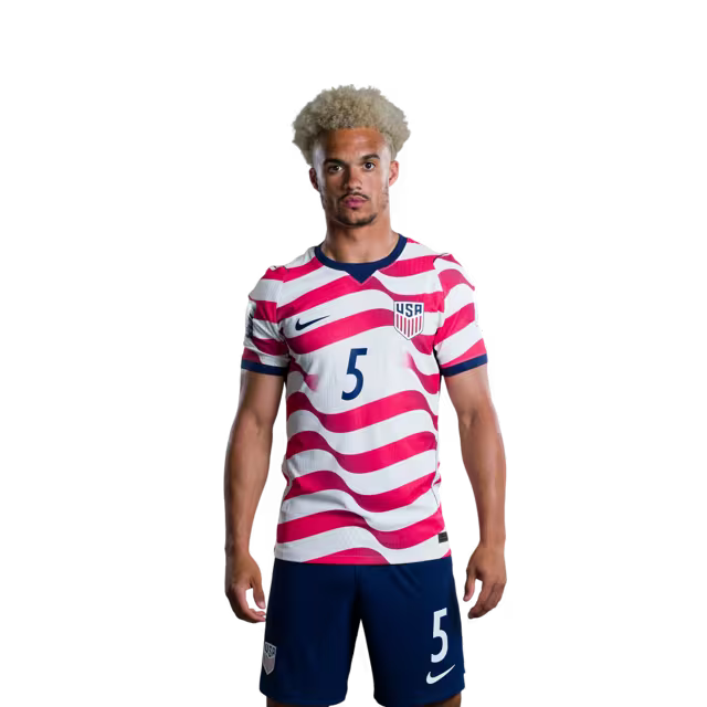 USA 2026 World Cup Jersey - Player Version - Match Version - Defenders: 2 Sergino DEST, 3 Chris RICHARDS, 5 Antonee ROBINSON