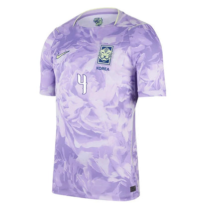 2026 World Cup Min-jae South Korea Soccer Jersey Player Version  Match Version - No.4 Home Red and Away Purple