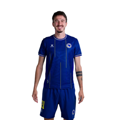 Bosnia and Herzegovina 2026 World Cup Jersey – Player Version – Match Version – Defenders: No. 21 Stjepan Radeljić, No. 23 Arjan Malić / Odbrambeni igrači: Br. 21 Stjepan RADELJIĆ, Br. 23 Arjan MALIĆ