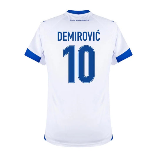 2026 World Cup Demirovic Bosnia and Herzegovina Soccer Jersey Player Version  Match Version - No.10 Home White and Away Blue