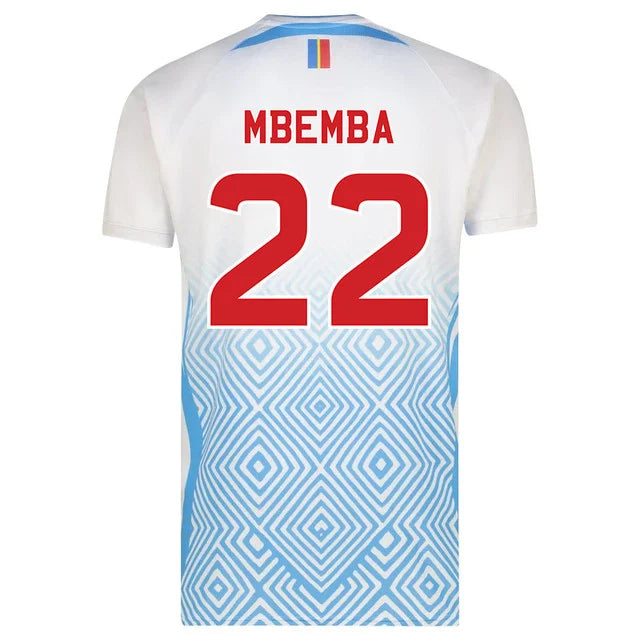 2026 World Cup Mbemba Republic of the Congo Soccer Jersey Player Version  Match Version - No.22 Home Blue and Away White